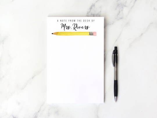 Teacher Pencil Notepad