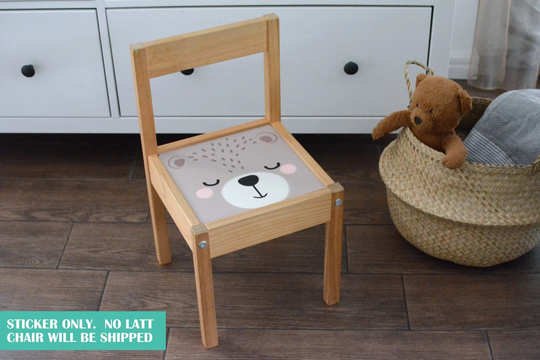 Bear Sticker For Ikea Latt Chair | Chair Is Not Included