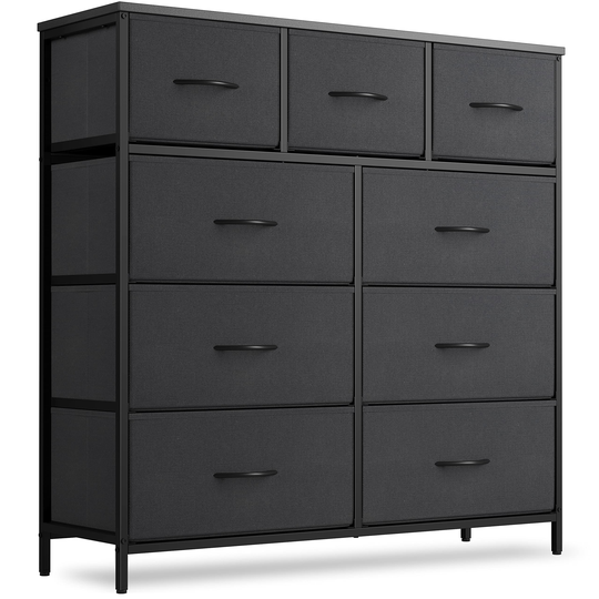 Dresser for Bedroom, 9 Drawer Storage Organizer Tall Wide Dresser for Bedroom Hallway
