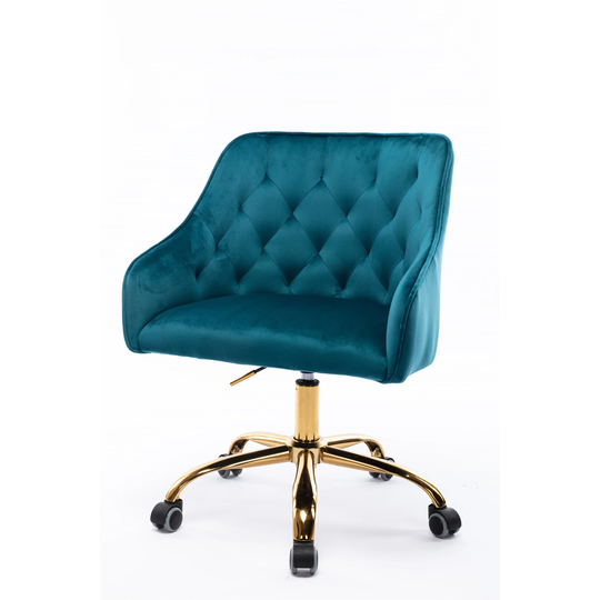 Modern Leisure Swivel office Chair with Velvet Back