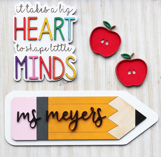 Personalized Wood Pencil Sign For Teacher, Teacher Gift, Sign, End Of School Year Appreciation Day