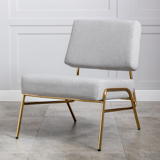 Armless Accent Chair Wire Metal Frame Slipper Chair
