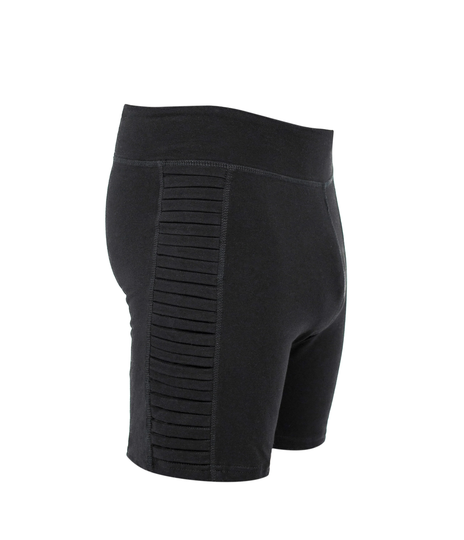 Ribbed Yoga Short - Organic Cotton Men's Yoga Shorts With Ribbed Details Men's Black Shorts Jan Hilmer