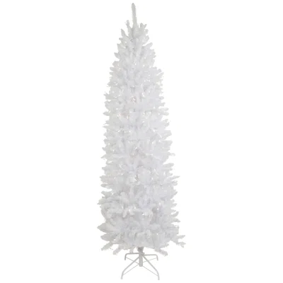 Pre-Lit Rapids White Pine Pencil Artificial Christmas Tree Clear Lights