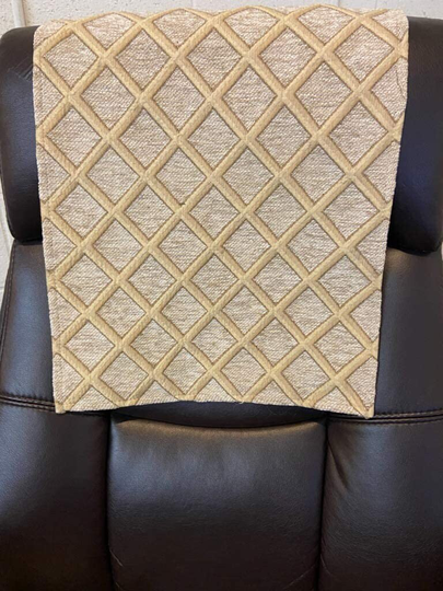 Oatmeal Chenille 14x30 Sofa, Loveseat, Chaise, Theater Seat, Chair Caps, Headrest Pad, Recliner Head Cover, Furniture Protector