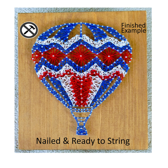 Nails In, Ready To String, No Tools Required, Unique, Choose Your Colors, Hot Air Balloon, Colorful, Original, Easy, Fun