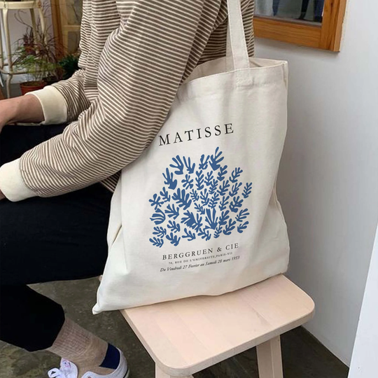Mzshop - Matisse Berggruen 1 Eco Tote Bag Artsy Shoulder Classic Painting Shopping Canvas