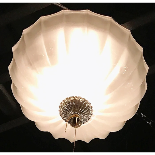 Metro 4 Light Crystal Bowl Flush Mount Ceiling Light 14" Medium