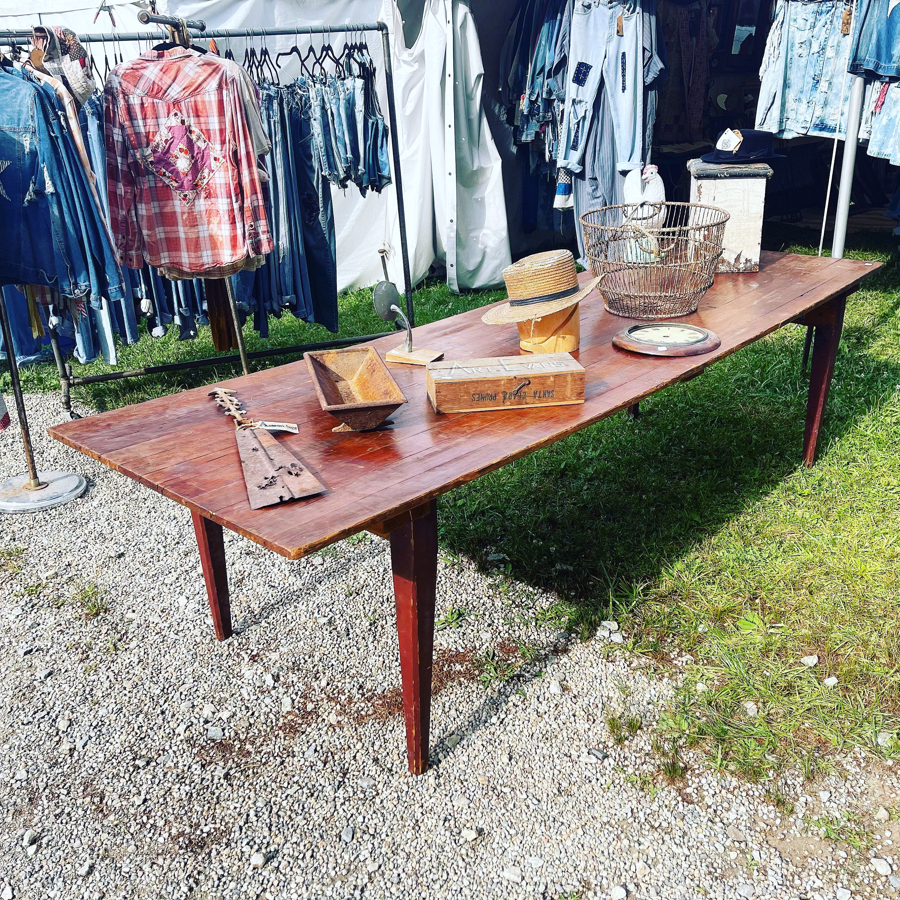Farm Table/Grange Harvest Desk Folding 9' X 35.5" 30" Dining