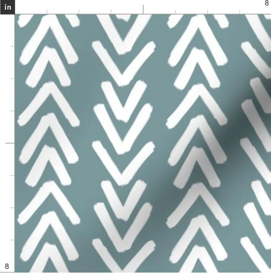 Arrows On Colonial Mudcloth Fabric By The Yard | Boho Nursery Made To Order Organic