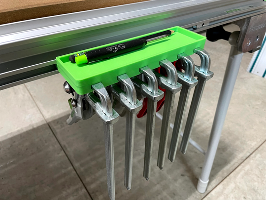 Festool Quick Clamp Rack X6 & Pencil Storage Tray For Mft/3 Table
