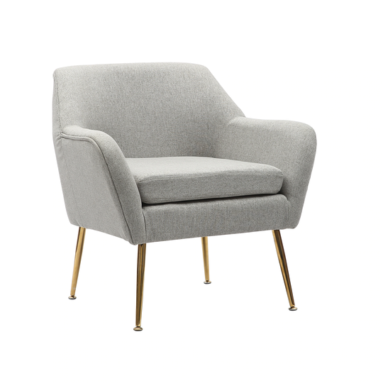 Porthos Home Thea Accent Chair, Fabric Upholstery, Gold Metal Legs