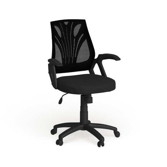 Mid-Back Designer Mesh Swivel Task Office Chair with Open Arms