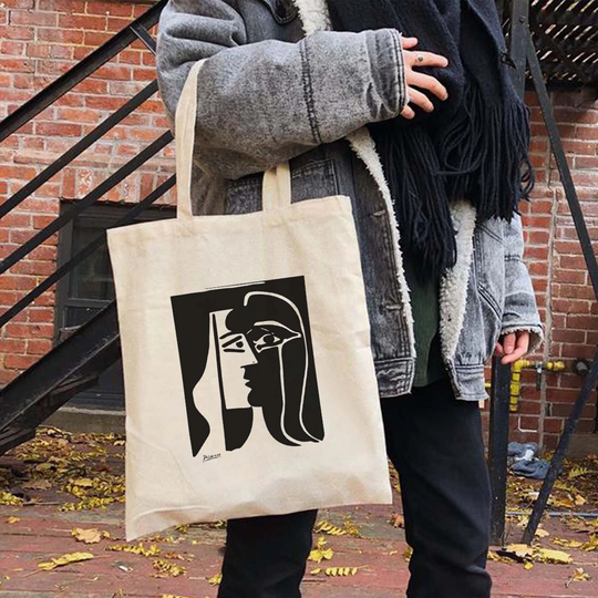 Mzshop - Pablo Picasso Black Eco Tote Bag Shopping Art Classic Painting Artist