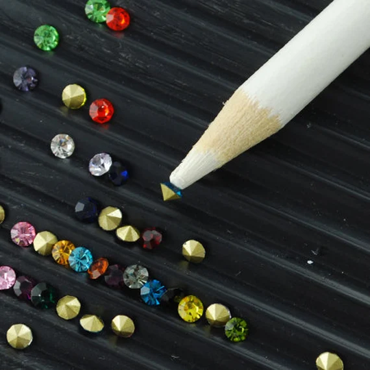 3 Rhinestone Picking Tools, White, Nail Art Pencil Pick Up, Grabbing, Dotting, Up Easy Grab Jewelry Diy