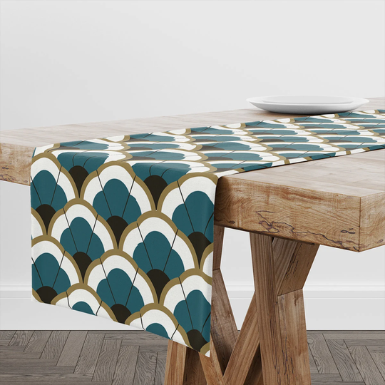 Table Runner Art Deco Motives | Unique Design Decor High Quality Textile & Print Made in Eu