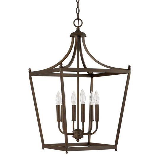 Stanton 6-light Burnished Bronze Foyer Pendant