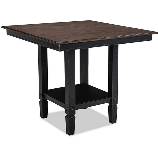Glennwood Rubbed Black and Charcoal Gathering Table