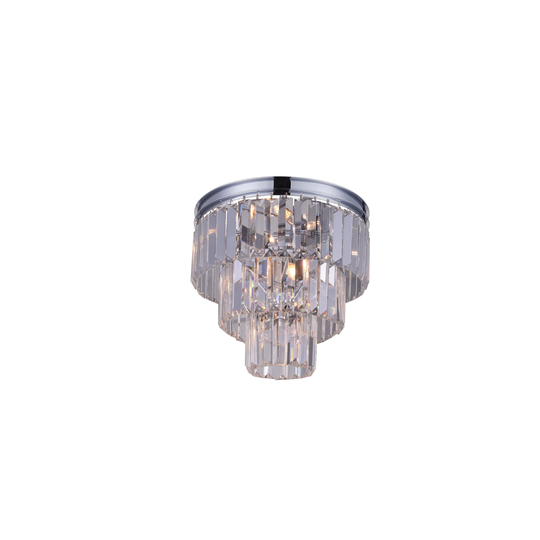 Guisseppe Lighting 8601 Eight Light Flush Mount Weiss - Exact Size