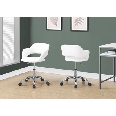 Office Chair, Adjustable Height, Swivel, Ergonomic, Armrests, Computer Desk, Pu Leather Look
