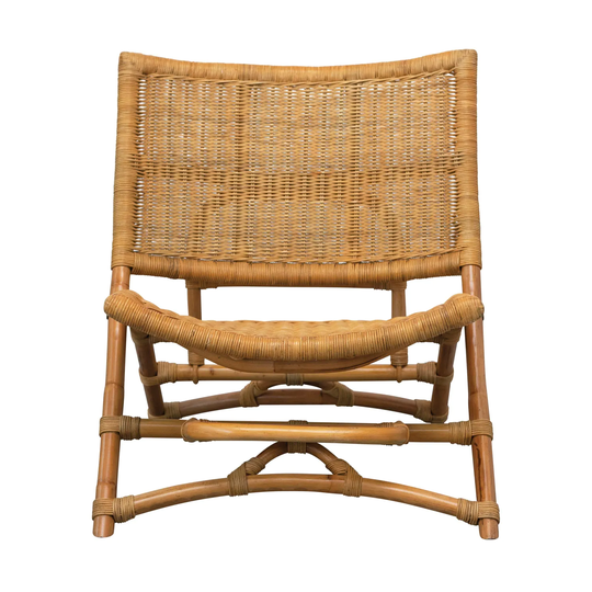 Hand-Woven Rattan Folding Chair