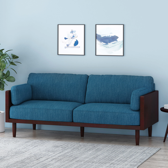Sofia Upholstered 3-seater Sofa by Christopher Knight Home