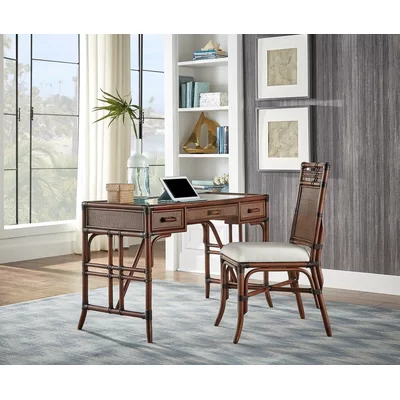 Lamont Glass Desk and Chair Set