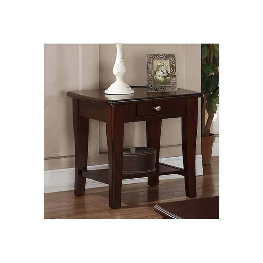 Rectangular End Table In Brown