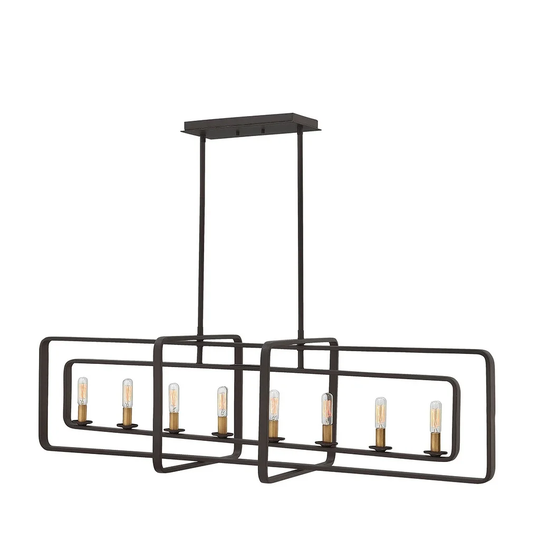 Hinkley Lighting 8 Light Large Linear Single Pendant from the Quentin