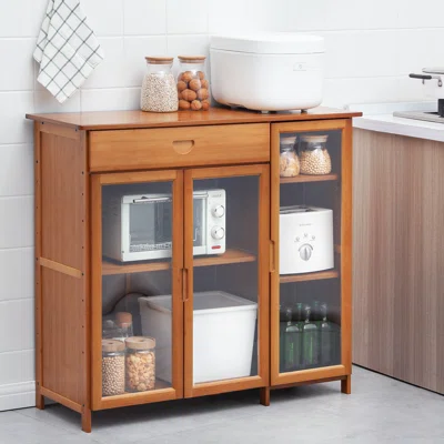 4 Tier Sideboard Cupboard Kitchen Storage Cabinet