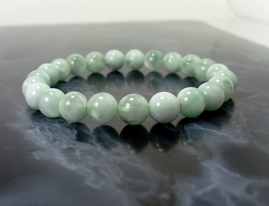 Natural Green Angelite Bracelet 8mm, Gemstone Bracelet, Unisex Women Mens Beaded Gift For Her/Him +Gift Bag