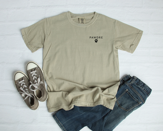 Pawdre Left Chest Comfort Colors Garment Dyed Shirt, Dog Dad Gift For Dad, Lover Sweatshirt, Him