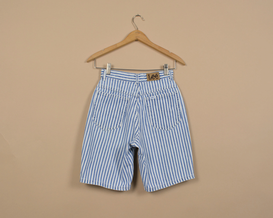 Lee Size 24 Striped Vintage Denim Shorts