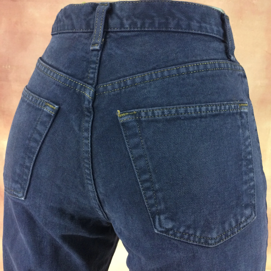 Size 25 Vintage Gap Dark Wash Women's Jeans High Waisted 80S Tiny Small Waist Hourglass Tapered Leg Classic Mom