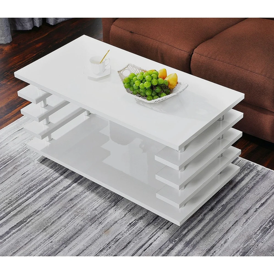 Mobile Coffee Table The LED light that comes with Sufficient Storage Space steel frame of the table