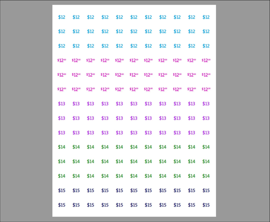 Color Street Price Stickers, Product Labels For Vendor Events & Parties