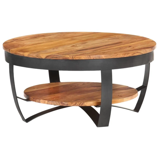 Global Pronex Coffee Table 25.6"x25.6"x12.6" Solid Acacia Wood