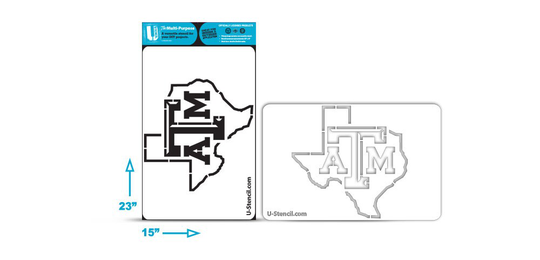 Texas A&m Stencil With Outline - Multi-Purpose
