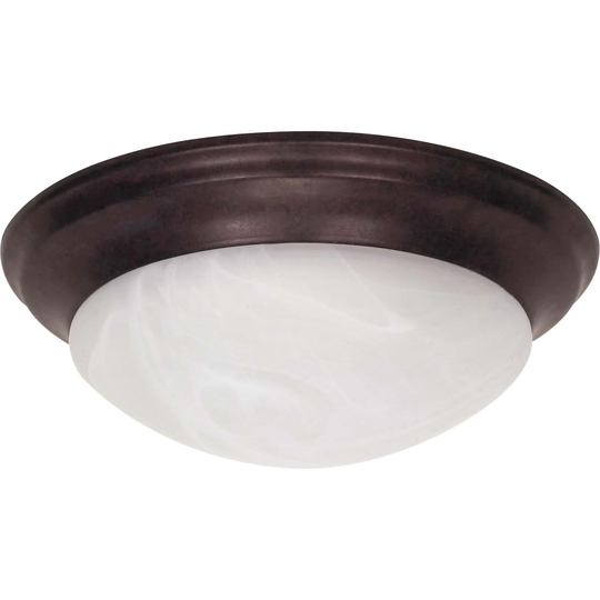 Nuvo 2-light Alabaster Glass 14-inch Flush Mount