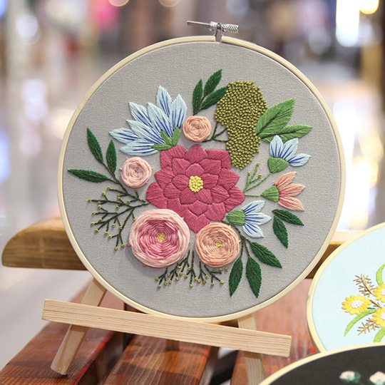 Diy Embroidery Kit Beginner, Modern With Pattern, Beginner Kit, Embroidery Cross Stitch, Gift For Her