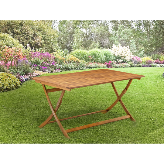 Avondale Wooden Folding Table Made of Acacia Wood in Natural Oil finish