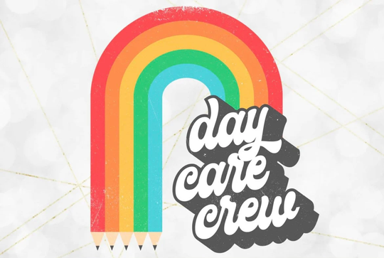 Daycare Crew Bright Pencil Rainbow Sublimation Transfer