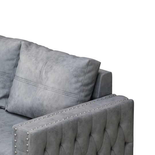 Reversible Sleeper Sectional Storage Sofa Bed,Corner Sofa-Bed With Storage