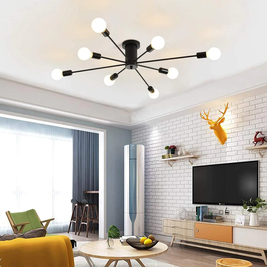 8-Light/10-Light Sputnik Ceiling Light Modern Semi Flush Mount Ceiling Light Mid Century Gold Chandelier Pendant Lighting