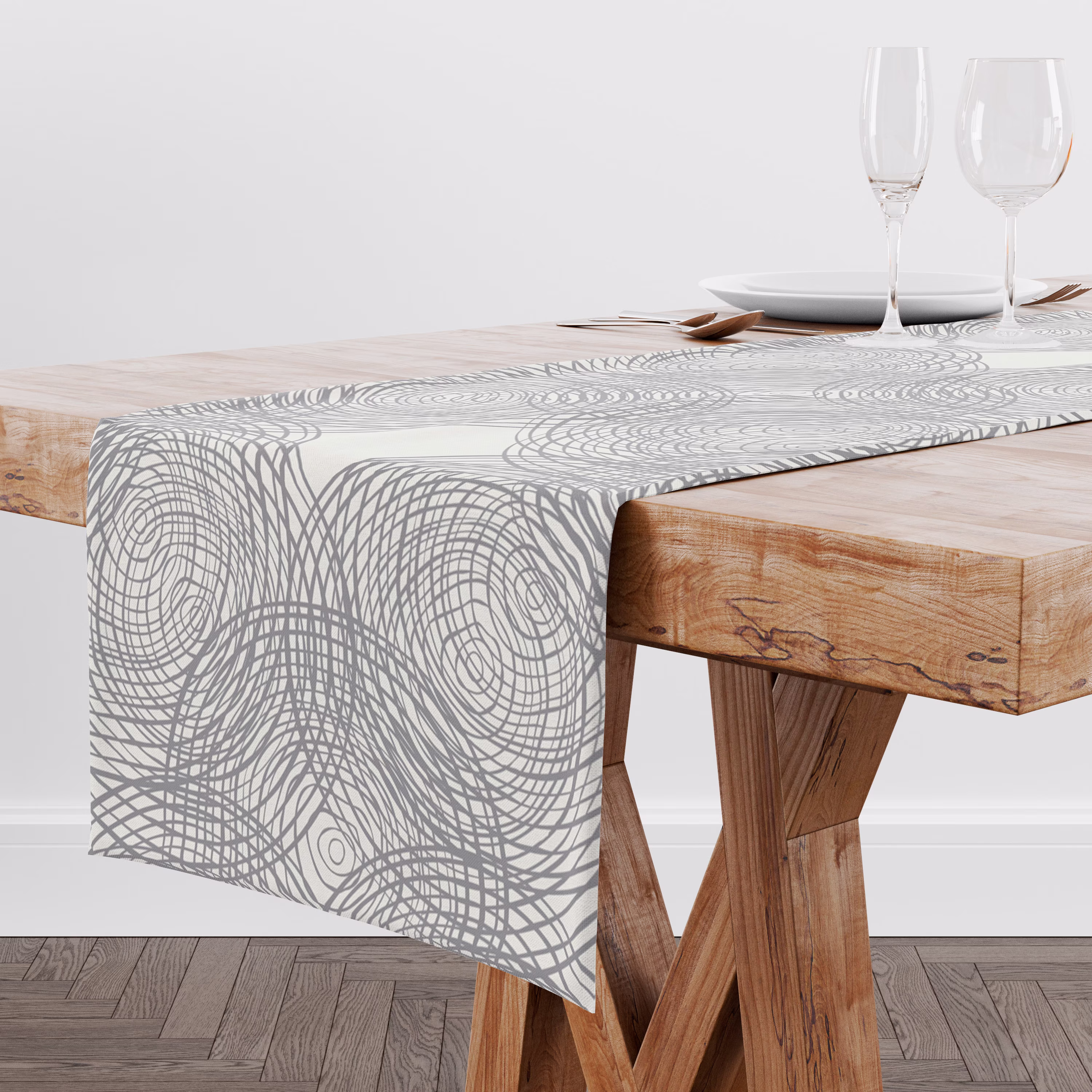 Gray Table Runner | Decor Top Kitchen Dining Room