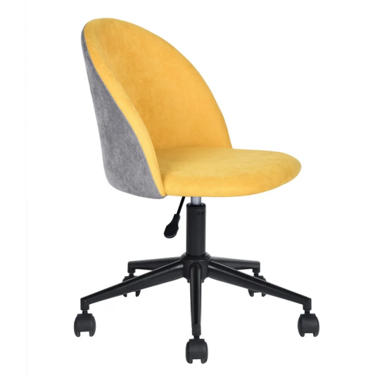 Yellow Home Office Chair on 5 wheels 360 Degree Swivel