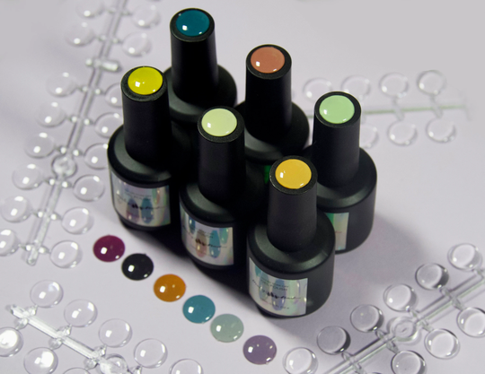 120Pcs Nail Color Display Card/ Round Circle Acrylic Art Palette Polish Showing Bottle Tags Bean