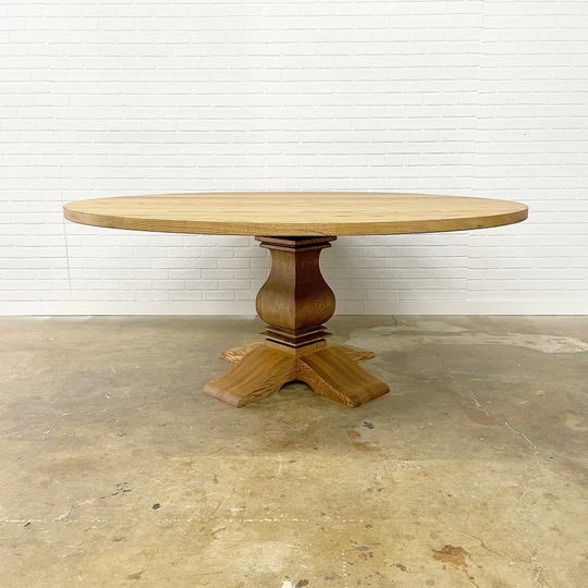 Square Pedestal Round Table