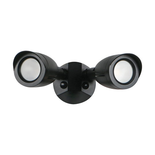 LED Security Light Dual Head Black Finish 4000K
