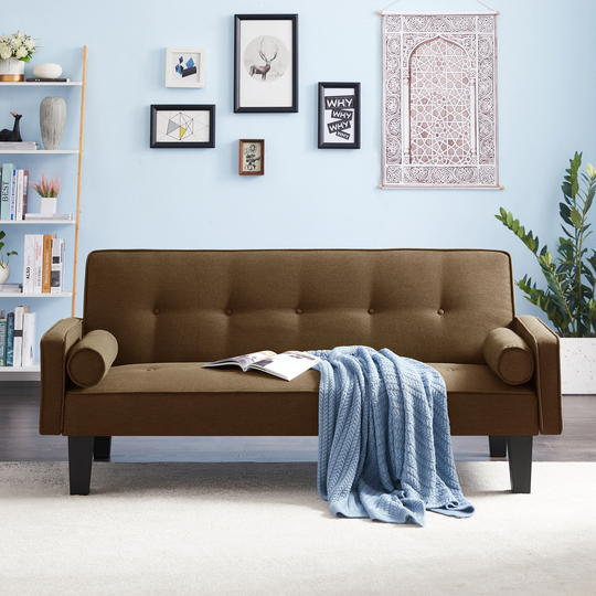 Folding Sofa Bed with Two Pillows
